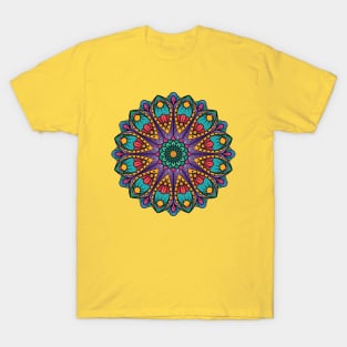 Ornament mandala dark blue T-Shirt